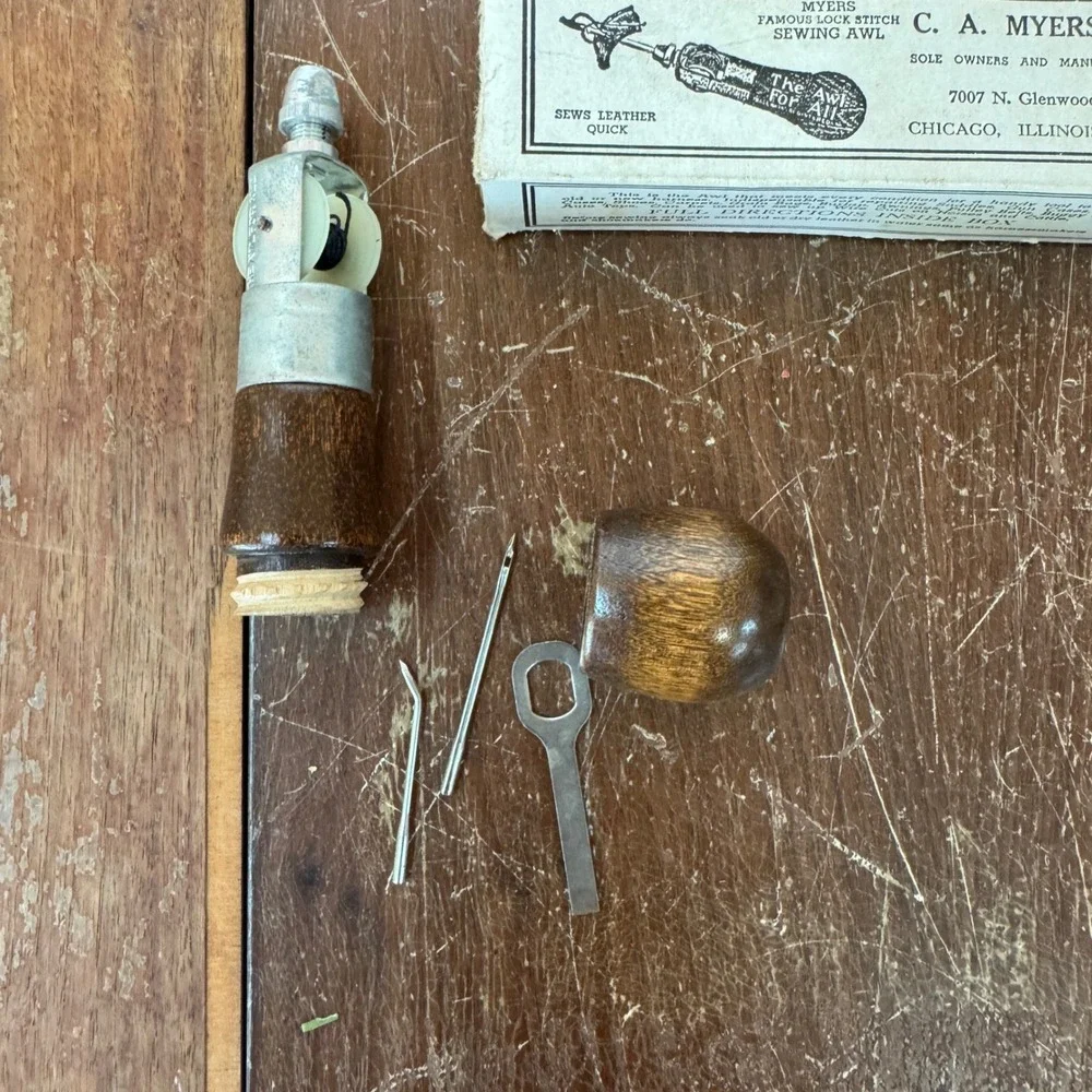Vintage C.A. Myers Lock Stitch‎ Sewing Awl Chicago Leather Repair Tool